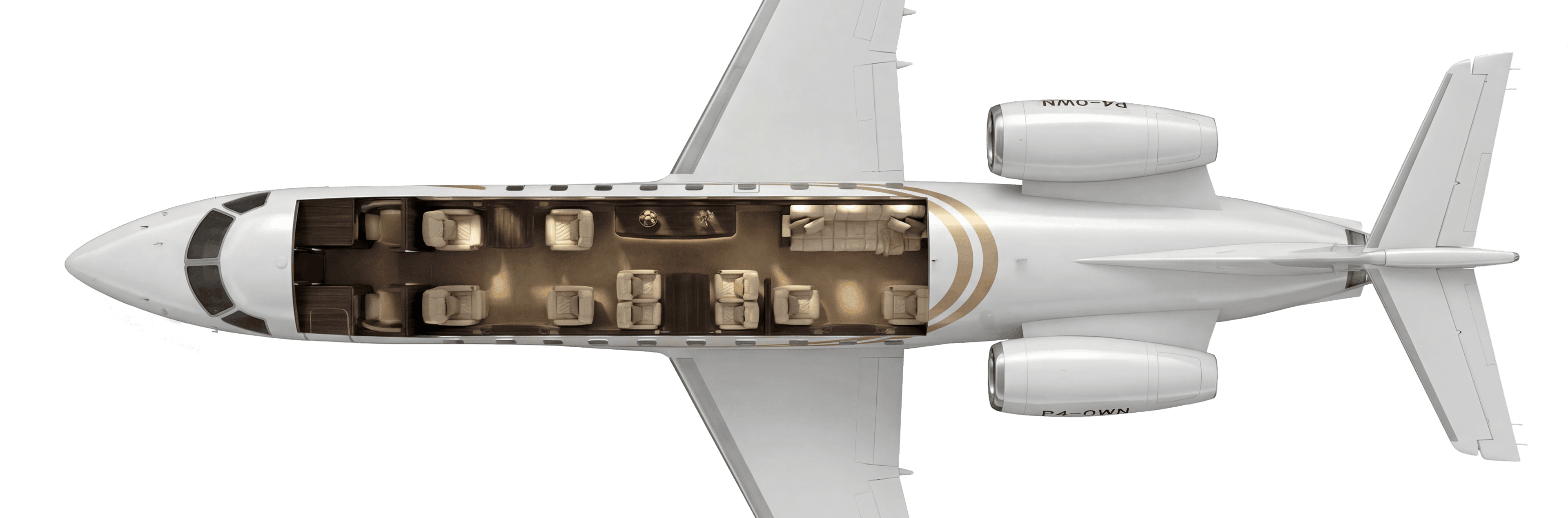 Embraer Legacy 650 P4-OWN – day cabin configuration