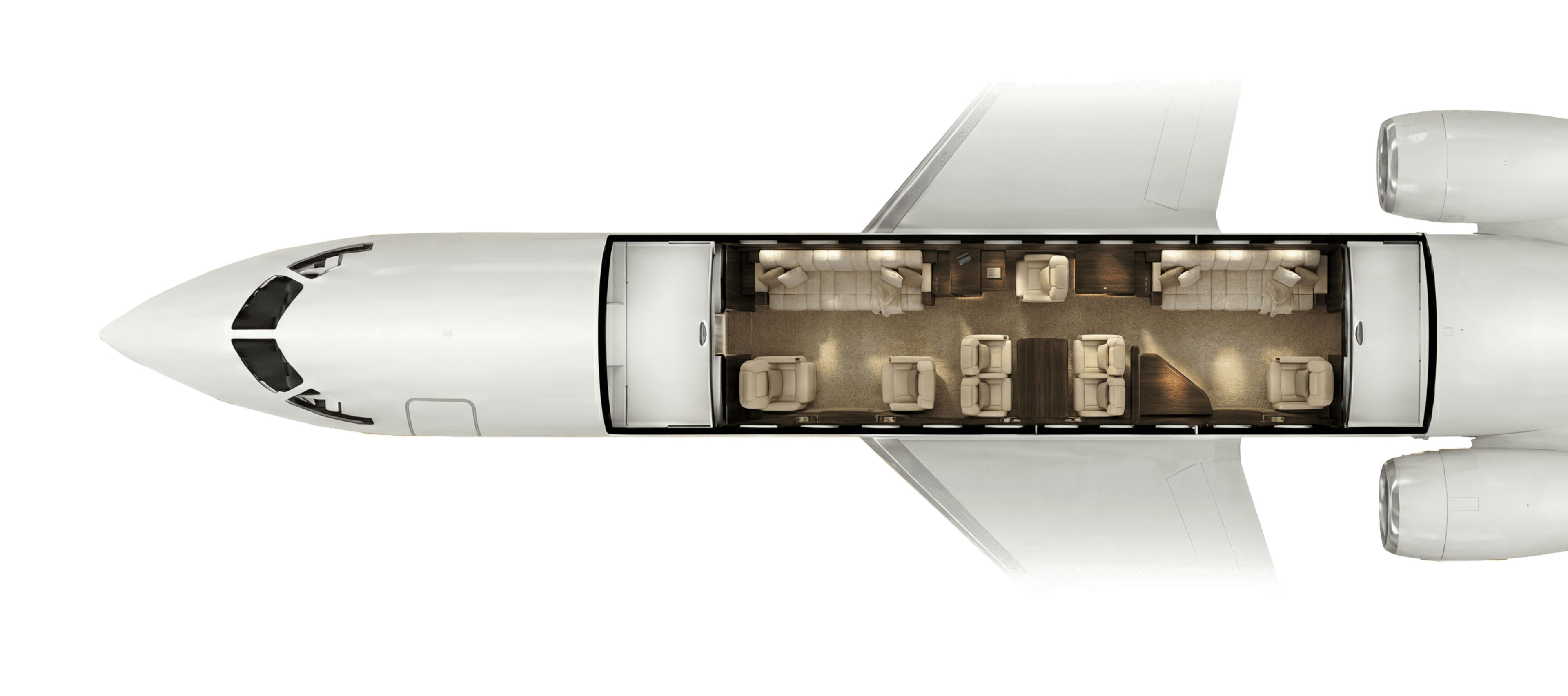 Bombardier Global Express T7-ELL – day cabin configuration