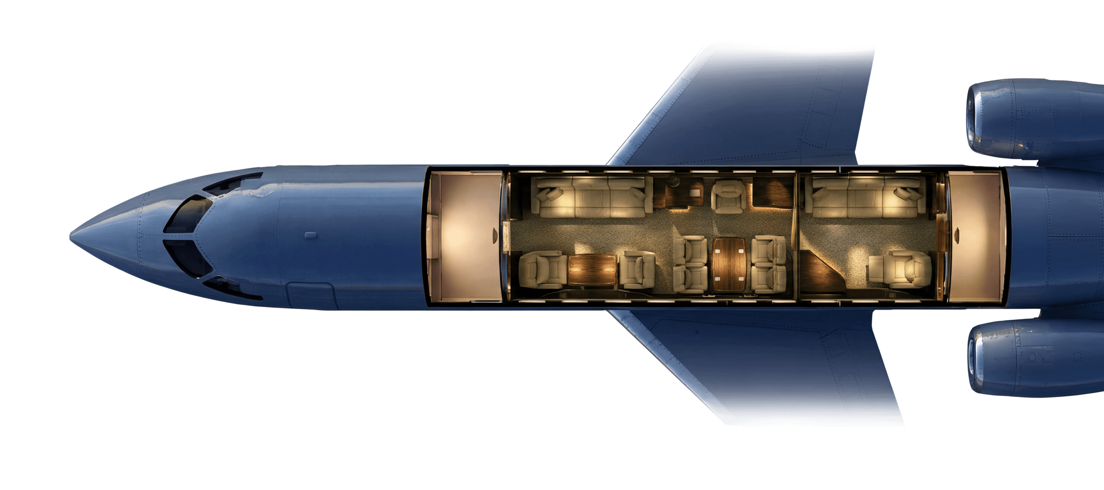 Gulfstream G550 T7-AFP – night cabin configuration