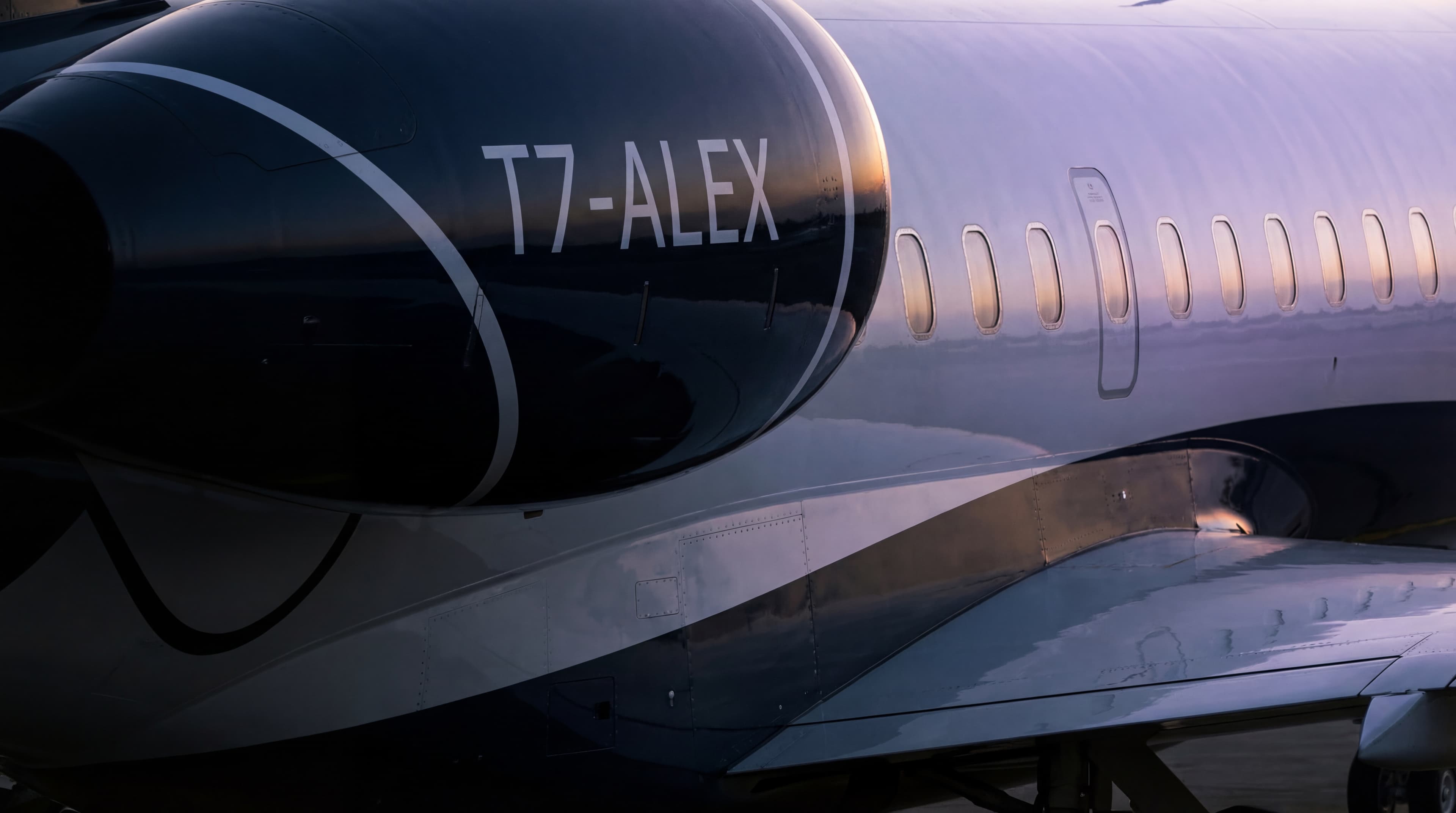 Alex Jet T7-ALEX fuselage close-up